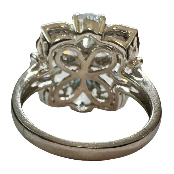 🩵Aquamarine💙Sapphire🤍Topaz Sterling Silver Ring (5.25) - Picture 15 of 15